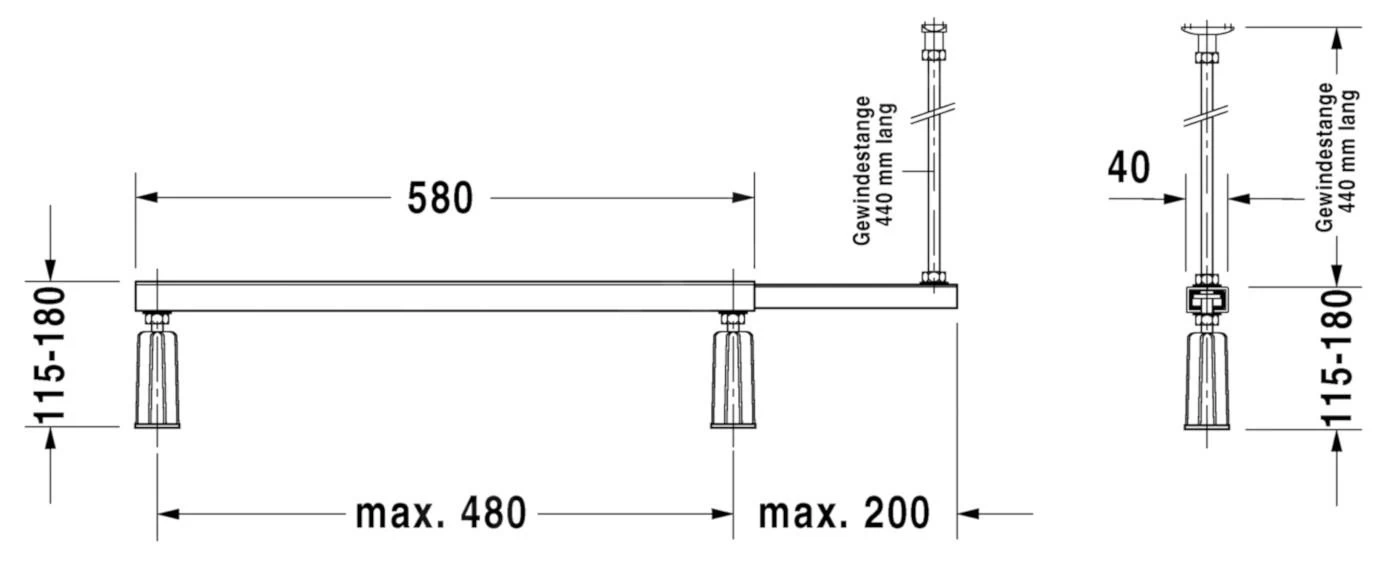 Duravit Accessoires - Pieds Pour Baignoire D’angle D-Code 790128000000000 4 Duravit Accessoires - Pieds Pour Baignoire D’angle D-Code 790128000000000 – Image 2