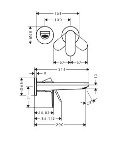 Hansgrohe Rebris S - Mitigeur De Lavabo Encastré, 2 Trous, Noir Mat 72528670 -Magasin De Salle De Bain 6a127f6a2b91c2fc4a166a41