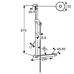 Kludi Sirena Care - Barre De Douche PMR, Chrome 6150305-00 -Magasin De Salle De Bain 6b7a4e1e93b31a7513f6f949