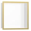 Hansgrohe XtraStoris Individual - Niche Murale Avec Cadre Design, 300x300x100 Mm, Blanc Mat / Aspect D&apos;or Poli 56099990 -Magasin De Salle De Bain 6f1180956cf0aecbb870caa8