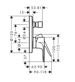 Hansgrohe Rebris E - Mitigeur De Baignoire Encastré, Noir Mat 72468670 5 Hansgrohe Rebris E - Mitigeur De Baignoire Encastré, Noir Mat 72468670 -Magasin De Salle De Bain 6feb2bdf6926181ead8b8d2b
