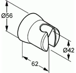 Kludi Supports De Douche - Support Mural De Douche Sirena, Blanc 6305043-00 -Magasin De Salle De Bain 7066dc94f717a1bf4465cffb