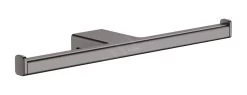Hansgrohe AddStoris - Porte-papier Toilette Double, Chrome Noir Brossé 41748340