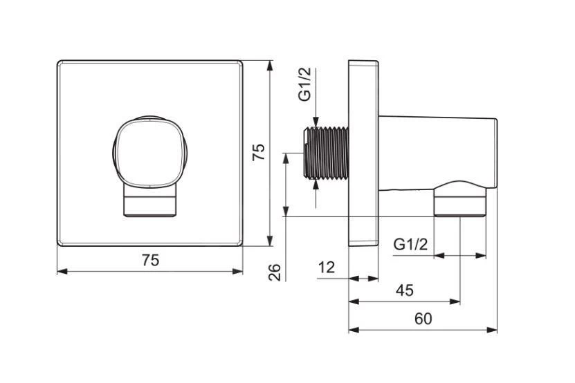 Hansa Living - Coude De Raccordement De Douche, Chrome 51180180 4 Hansa Living - Coude De Raccordement De Douche, Chrome 51180180 – Image 2
