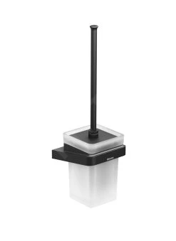 Ravak 10° - Brosse WC Avec Support, Noir / Verre X07P566