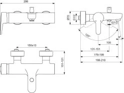 Ideal Standard Connect Blue - Mitigeur De Baignoire Mural, Chrome B9921AA -Magasin De Salle De Bain 79ea1a907ba5072043702acc