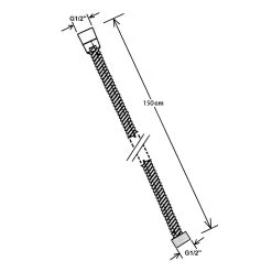 Sapho Douches - Flexible De Douche Powerflex 1,5 M, Blanc Mat FLE10BI -Magasin De Salle De Bain 7aa542db46de0f6186bd11f6