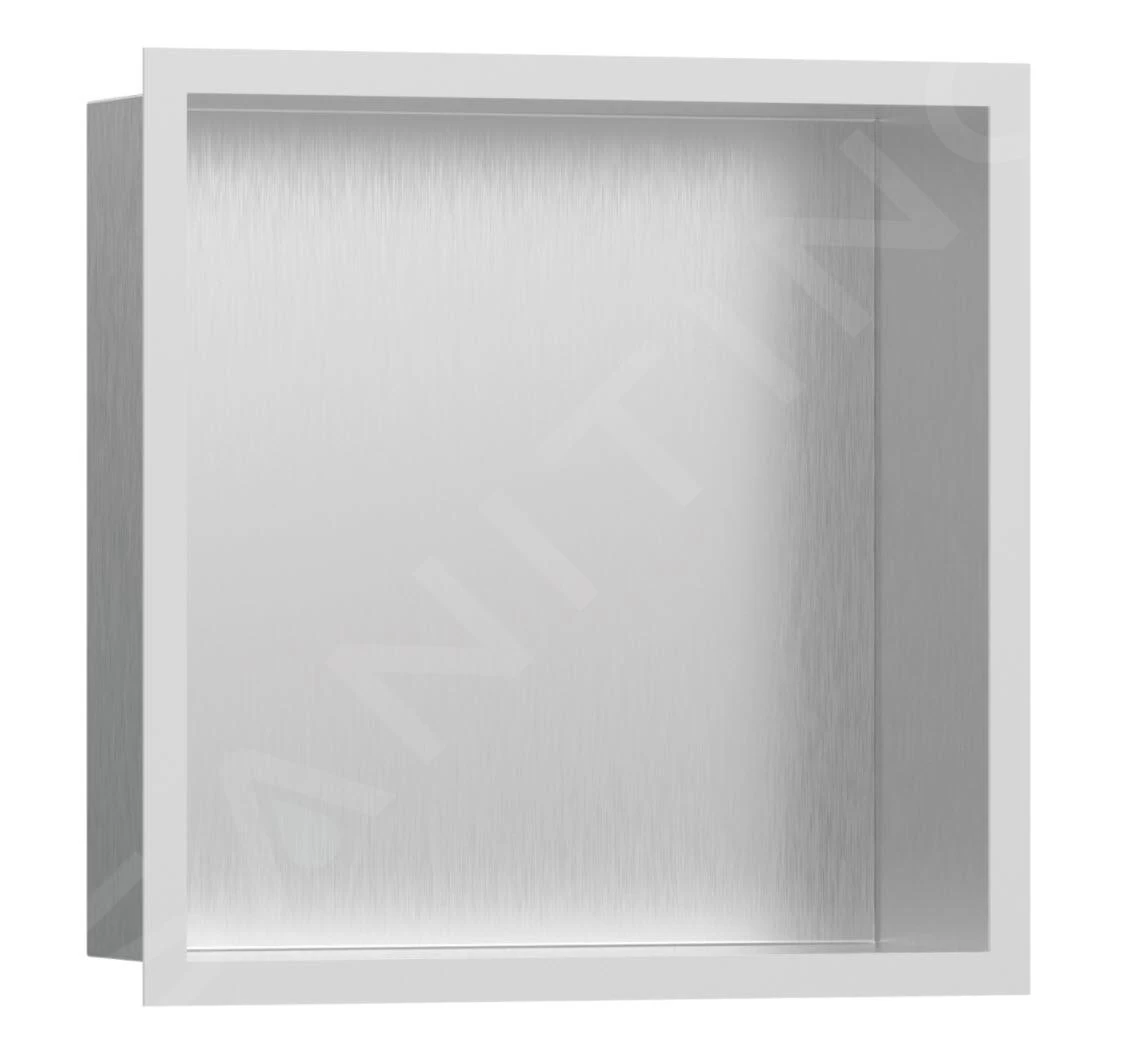 Hansgrohe XtraStoris Individual - Niche Murale Avec Cadre Design, 300x300x100 Mm, Inox Brossé / Blanc Mat 56097700 3 Hansgrohe XtraStoris Individual - Niche Murale Avec Cadre Design, 300x300x100 Mm, Inox Brossé / Blanc Mat 56097700