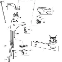 Hansa Mix - Mitigeur De Lavabo XS, Chrome 01321183 -Magasin De Salle De Bain 9112bb05e03610bc583ce1b2