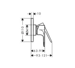 Hansgrohe Rebris E - Mitigeur De Douche Encastré, Noir Mat 72659670 -Magasin De Salle De Bain 960cc3f935afc40e5a5b086d