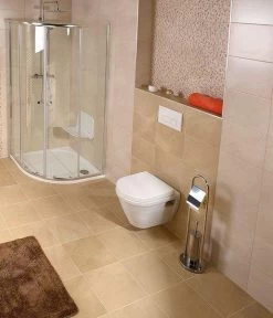 Aqualine Samba - Porte-rouleau Toilette Avec Brosse De Toilette à Poser, Chrome SB131 -Magasin De Salle De Bain 9a184656d547b94d17aed983