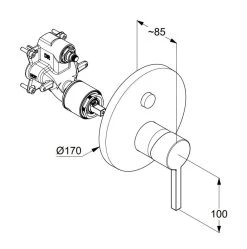Kludi Nova Fonte - Mitigeur Encastré Pour 2 Sorties, Chrome 206590515 -Magasin De Salle De Bain 9eea20f12d41766bc1411fa8