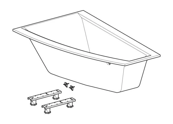 Geberit Selnova Square - Baignoire Asymétrique 1600x1000x470 Mm, Gauche, Blanc 554.292.01.1 5 Geberit Selnova Square - Baignoire Asymétrique 1600x1000x470 Mm, Gauche, Blanc 554.292.01.1 – Image 3