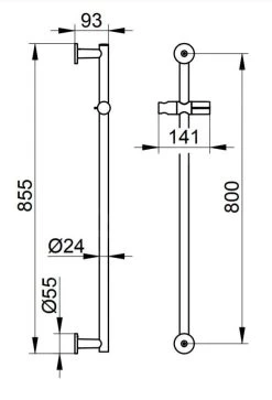 Keuco IXMO - Barre De Douche Solo 800 Mm, Aluminium 59585170901 -Magasin De Salle De Bain a13a93c960bceede61402d06
