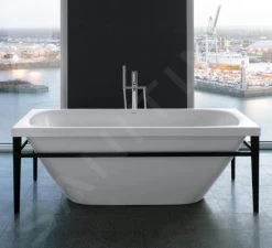 Duravit Xviu - Baignoire îlot, 1800x800 Mm, Avec Piédestal En Métal, Noir / Noir Mat 700443000B20000 -Magasin De Salle De Bain a14f929761ba713c367505ae