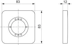 Ideal Standard Archimodule - Rosette De Revêtement à 1 Trou SOFT 83 X 83 Mm, Chrome A1540AA -Magasin De Salle De Bain a14f9acb53a66d323446d0b0