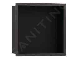 Hansgrohe XtraStoris Individual - Niche Murale Avec Cadre Design, 300x300x100 Mm, Noir Mat / Chrome Noir Brossé 56098340