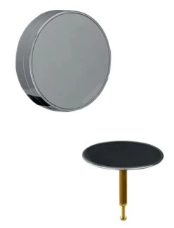 Geberit Accessoires - Kit De Finition Pour Vidage De Baignoire, Avec Commande Rotative, D52, Noir Mat 150.300.14.1