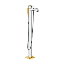 Hansgrohe Metropol Classic - Mitigeur De Baignoire Encastré à Levier Pour Installation Au Sol, Design Chrome / Doré 31445090