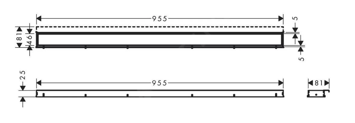 Hansgrohe RainDrain Match - Caniveau De Douche Linéaire Avec Grille En Inox 1000, Avec Cadre Réglable En Hauteur, Noir Mat 56041670 4 Hansgrohe RainDrain Match - Caniveau De Douche Linéaire Avec Grille En Inox 1000, Avec Cadre Réglable En Hauteur, Noir Mat 56041670 – Image 2