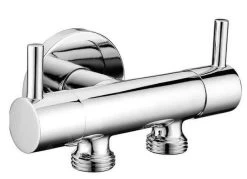 Sapho Accessoires - Robinet Double Pour Raccord De Douchette De Bidet Et WC, Chrome 1209-04-B