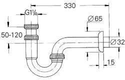 Grohe Siphons - Siphon De Bidet, Chrome 28961000 4 Grohe Siphons - Siphon De Bidet, Chrome 28961000 – Image 2