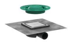 Hansgrohe RainDrain Spot - Siphon De Douche 150x150 Mm, Inox Brossé 56055800