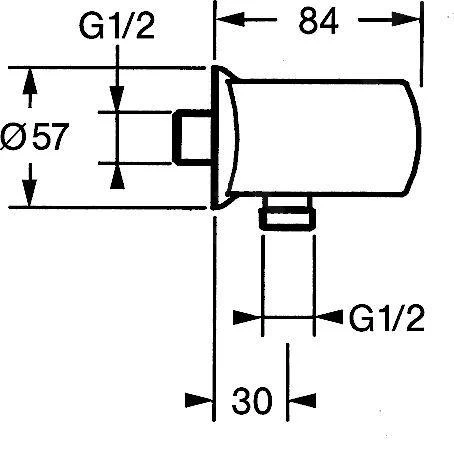 Hansa Jet - Coude à Encastrer, Chrome 04460100 4 Hansa Jet - Coude à Encastrer, Chrome 04460100 – Image 2