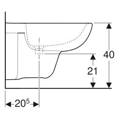 Geberit Selnova - Bidet Suspendu , 530x350 Mm, Blanc 500.264.01.1 -Magasin De Salle De Bain bbf388b7879960072a8bfd6d