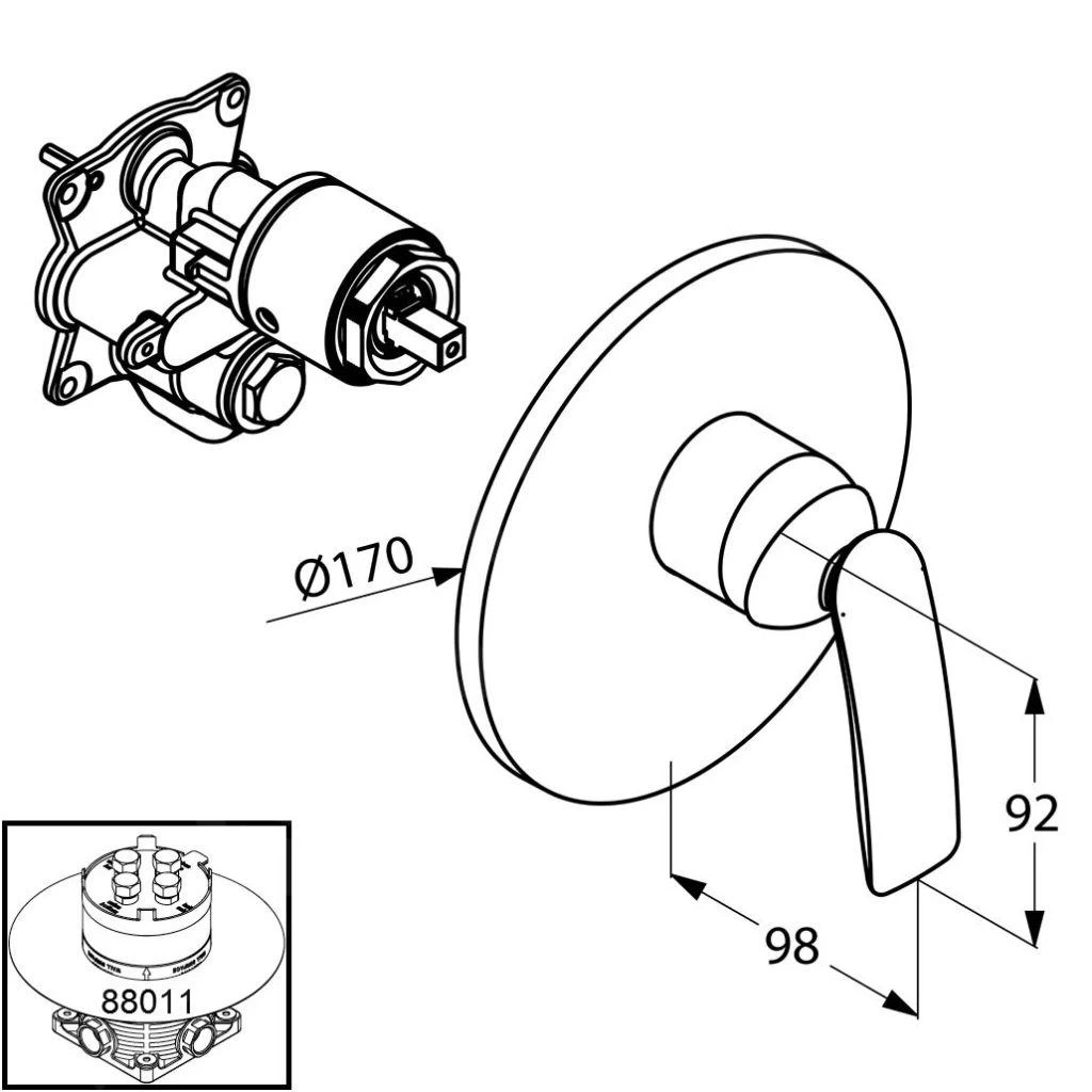 Kludi Balance - Mitigeur De Douche Encastré, Blanc/chrome 526559175 4 Kludi Balance - Mitigeur De Douche Encastré, Blanc/chrome 526559175 – Image 2