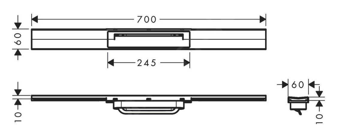 Hansgrohe RainDrain Flex - Caniveau De Douche Linéaire Avec Grille En Inox 700, Pour Montage Libre, Découpable, Inox Brossé 56043800 4 Hansgrohe RainDrain Flex - Caniveau De Douche Linéaire Avec Grille En Inox 700, Pour Montage Libre, Découpable, Inox Brossé 56043800 – Image 2