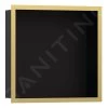 Hansgrohe XtraStoris Individual - Niche Murale Avec Cadre Design, 300x300x100 Mm, Noir Mat / Aspect D&apos;or Poli 56098990 -Magasin De Salle De Bain bf5acbd6a277932018149d20