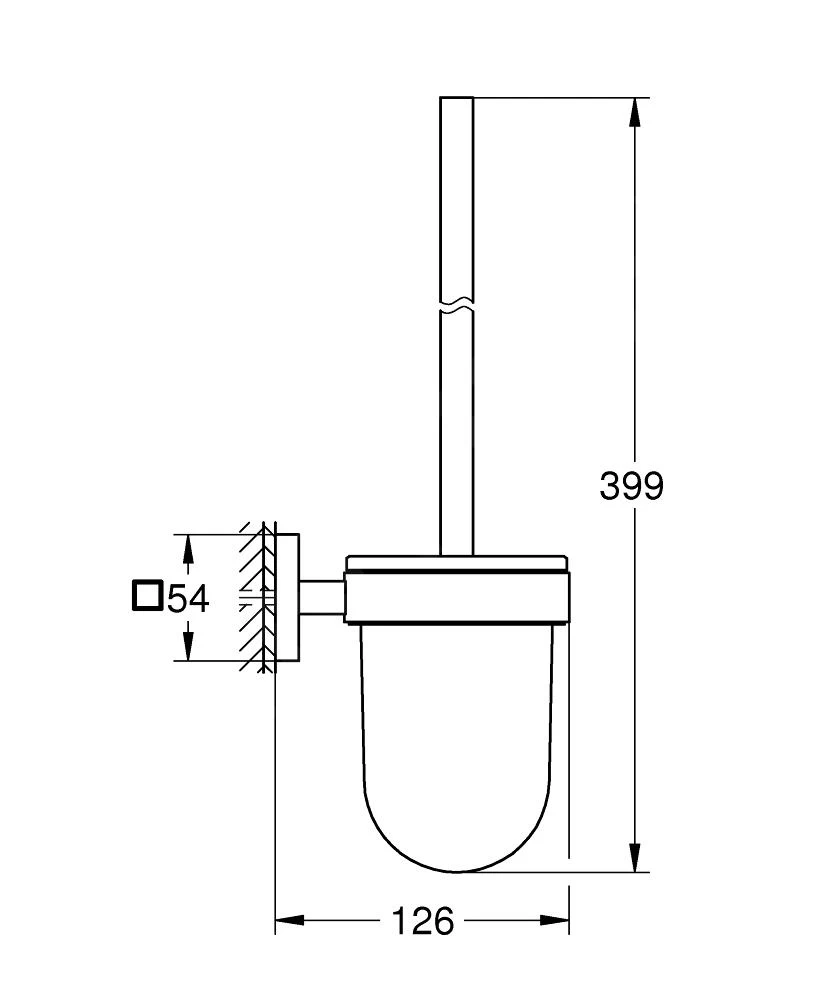 Grohe QuickFix Start Cube - Brosse De Toilette Avec Support Mural, Verre/supersteel 40977DC0 4 Grohe QuickFix Start Cube - Brosse De Toilette Avec Support Mural, Verre/supersteel 40977DC0 – Image 2