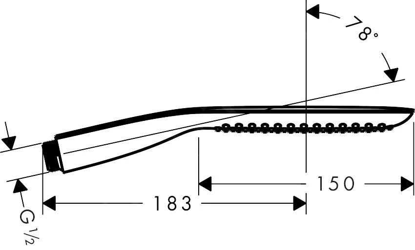 Hansgrohe PuraVida - Douchette 120 Air 1 Jet, Blanc/chrome 28558400 4 Hansgrohe PuraVida - Douchette 120 Air 1 Jet, Blanc/chrome 28558400 â Image 2