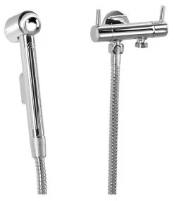 Sapho Bidet - Douchette De Bidet Avec Robinet Double Pour Raccord D&apos;eau Réservoir, Chrome 1209-04