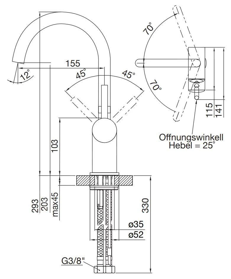 Steinberg 100 - Mitigeur De Lavabo, Chrome 100 1510 4 Steinberg 100 - Mitigeur De Lavabo, Chrome 100 1510 – Image 2