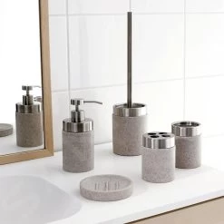 Sapho Ridder Stone - Distributeur De Savon à Poser, Beige 22010511 -Magasin De Salle De Bain cdd3070457f75fc632a4296d