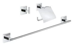 Grohe QuickFix Start Cube - Set D&apos;accessoires De Salle De Bain 3 En 1, Chrome 41124000