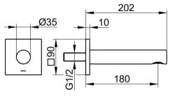 Keuco IXMO - Bec De Remplissage Pour Baignoire, Chrome 59545010102 -Magasin De Salle De Bain d0fe6e9c5ca7ece9aeb9e240