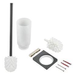 Keuco Edition 11 - Brosse WC Avec Support, Verre Dépoli/chrome Noir 11164139000 -Magasin De Salle De Bain d23c24964af3e1eb509da312