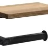 Sapho Ska - Porte-papier Hygiénique, Avec étagère, Noir/chêne SKA421 -Magasin De Salle De Bain d25a1fac42ea0b13eb7f29e0