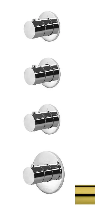 Paffoni Modular Box - Mitigeur Thermostatique Encastré, Pour 3 Sorties, Doré MDE019HG 3 Paffoni Modular Box - Mitigeur Thermostatique Encastré, Pour 3 Sorties, Doré MDE019HG