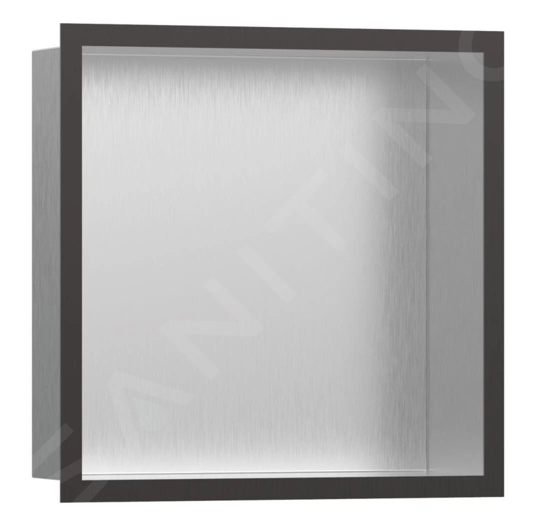 Hansgrohe XtraStoris Individual - Niche Murale Avec Cadre Design, 300x300x100 Mm, Inox Brossé / Chrome Noir Brossé 56097340 3 Hansgrohe XtraStoris Individual - Niche Murale Avec Cadre Design, 300x300x100 Mm, Inox Brossé / Chrome Noir Brossé 56097340