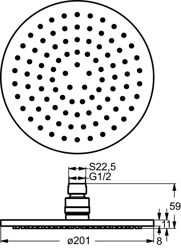 Ideal Standard Archimodule - Douche De Tête Idealrain, Diamètre 200 Mm, Chrome B9442AA 4 Ideal Standard Archimodule - Douche De Tête Idealrain, Diamètre 200 Mm, Chrome B9442AA – Image 2