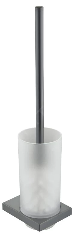 Keuco Edition 11 - Brosse WC Avec Support, Verre Dépoli/chrome Noir 11164139000