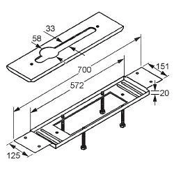Kludi Accessoires - Plaque De Fixation Pour Robinet De Baignoire 3 Trous 7614946-00 4 Kludi Accessoires - Plaque De Fixation Pour Robinet De Baignoire 3 Trous 7614946-00 – Image 2