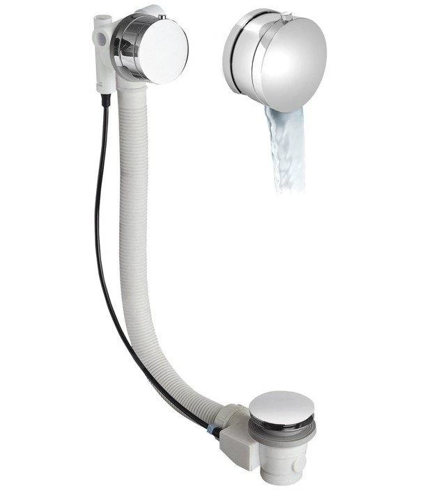 Polysan Accessoires - Garniture De Vidage Et De Trop-plein Pour Baignoire, Avec Alimentation, Longueur 775 Mm, Chrome 71685 3 Polysan Accessoires - Garniture De Vidage Et De Trop-plein Pour Baignoire, Avec Alimentation, Longueur 775 Mm, Chrome 71685