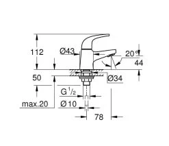 Grohe Start Curve - Robinet De Lavabo, Chrome 20576000 -Magasin De Salle De Bain e6ab51bdb06c90f13ae04ed4