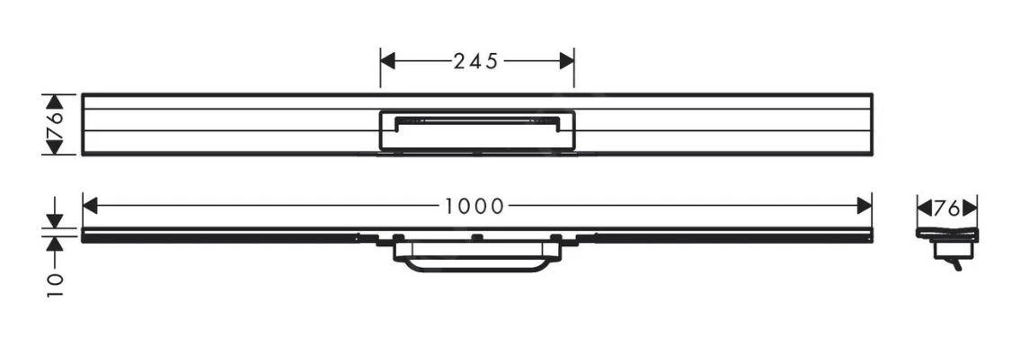 Hansgrohe RainDrain Flex - Caniveau De Douche Linéaire Avec Grille En Inox 1000, Installation Contre Le Mur, Découpable, Noir Mat 56053670 4 Hansgrohe RainDrain Flex - Caniveau De Douche Linéaire Avec Grille En Inox 1000, Installation Contre Le Mur, Découpable, Noir Mat 56053670 – Image 2