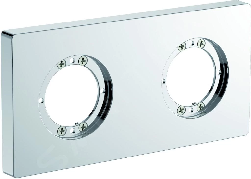 Ideal Standard Archimodule - Rosette De Revêtement à 2 Trous 83 X 166 Mm, Chrome A1505AA 3 Ideal Standard Archimodule - Rosette De Revêtement à 2 Trous 83 X 166 Mm, Chrome A1505AA